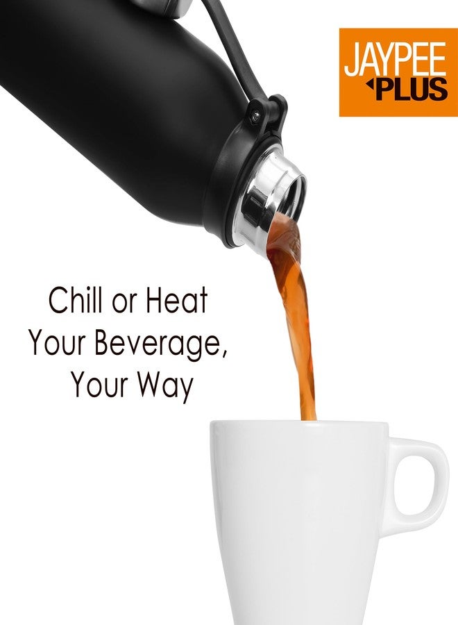 جايبي بلس زجاجة مياه جاي بي بلس تشارلي من الفولاذ المقاوم للصدأ، زجاجة مياه ساخنة وباردة تدوم لساعات طويلة | مانعة للتسرب | زجاجة للمكتب | زجاجة للنادي الرياضي | زجاجة للمشي لمسافات طويلة | زجاجة للرحلات | زجاجة للسفر 750 مل، أسود - Image 3